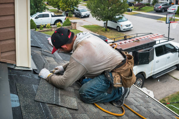 Professional Flat Roof Repair technician working in Wood River, IL
